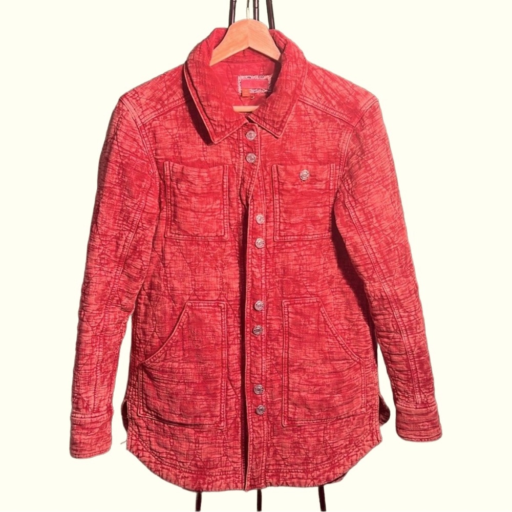 XS Shirt w 4 Pockets Edge Cut Buttoned Colar Cuff with two Buttons